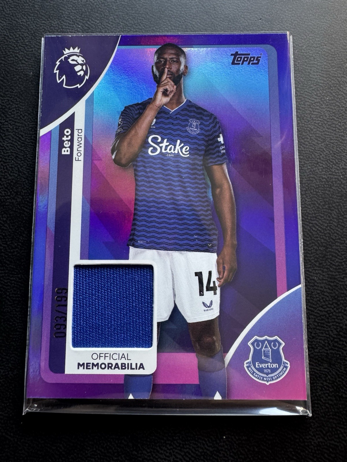 Beto Everton Topps Premier League 2026 Patch /199 Player Worn for sale on Ebay