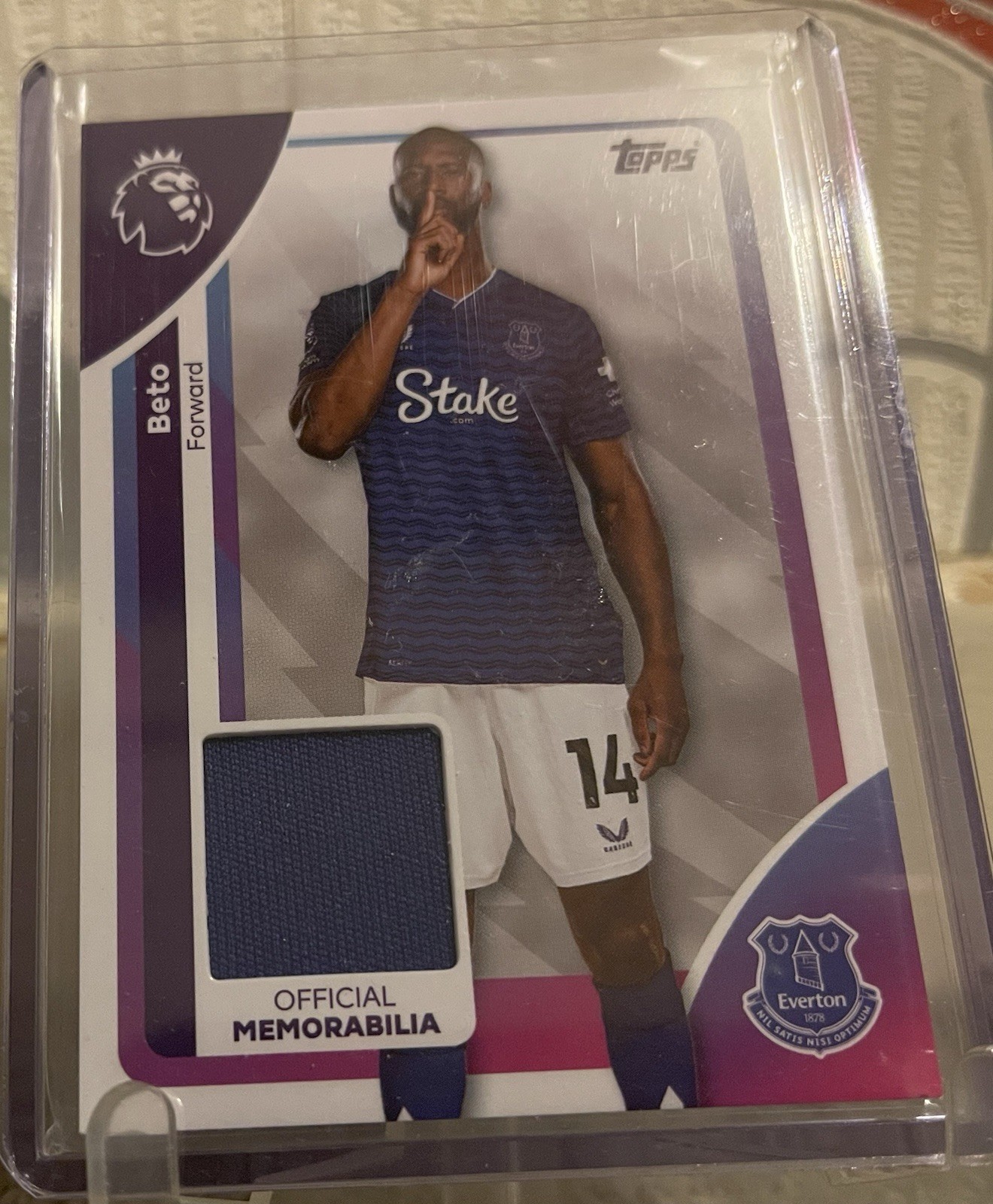 Topps Premier League 2025/2026 Beto Patch Player Worn Everton for sale on Ebay