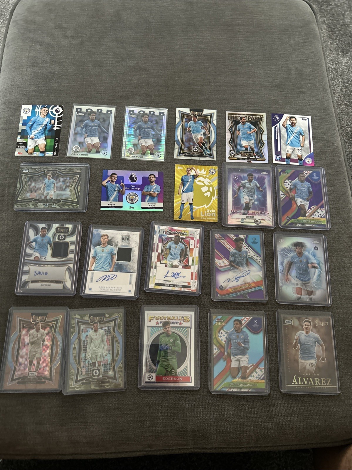 Topps, Panini And Impeccable Manchester City Bundle X21 Patch Auto And Numbered for sale on Ebay
