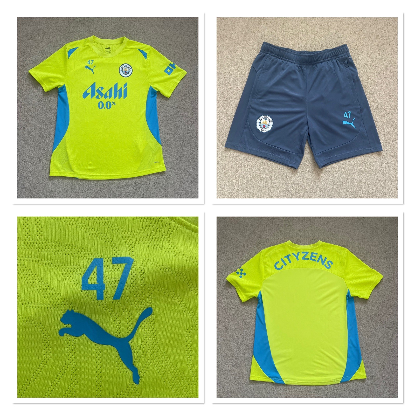 Manchester city puma player issue Player WORN pro training full set M FODEN 47 for sale on Ebay