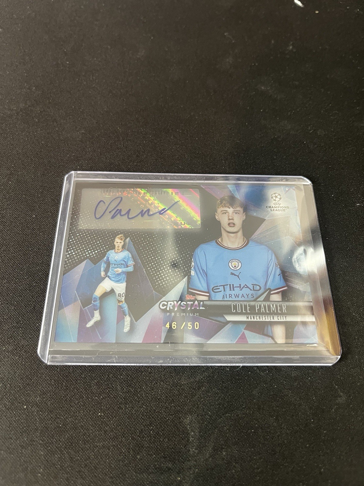 Topps Crystal Premium UCL Manchester City Cole Palmer Auto /50 (NO RESERVE) for sale on Ebay