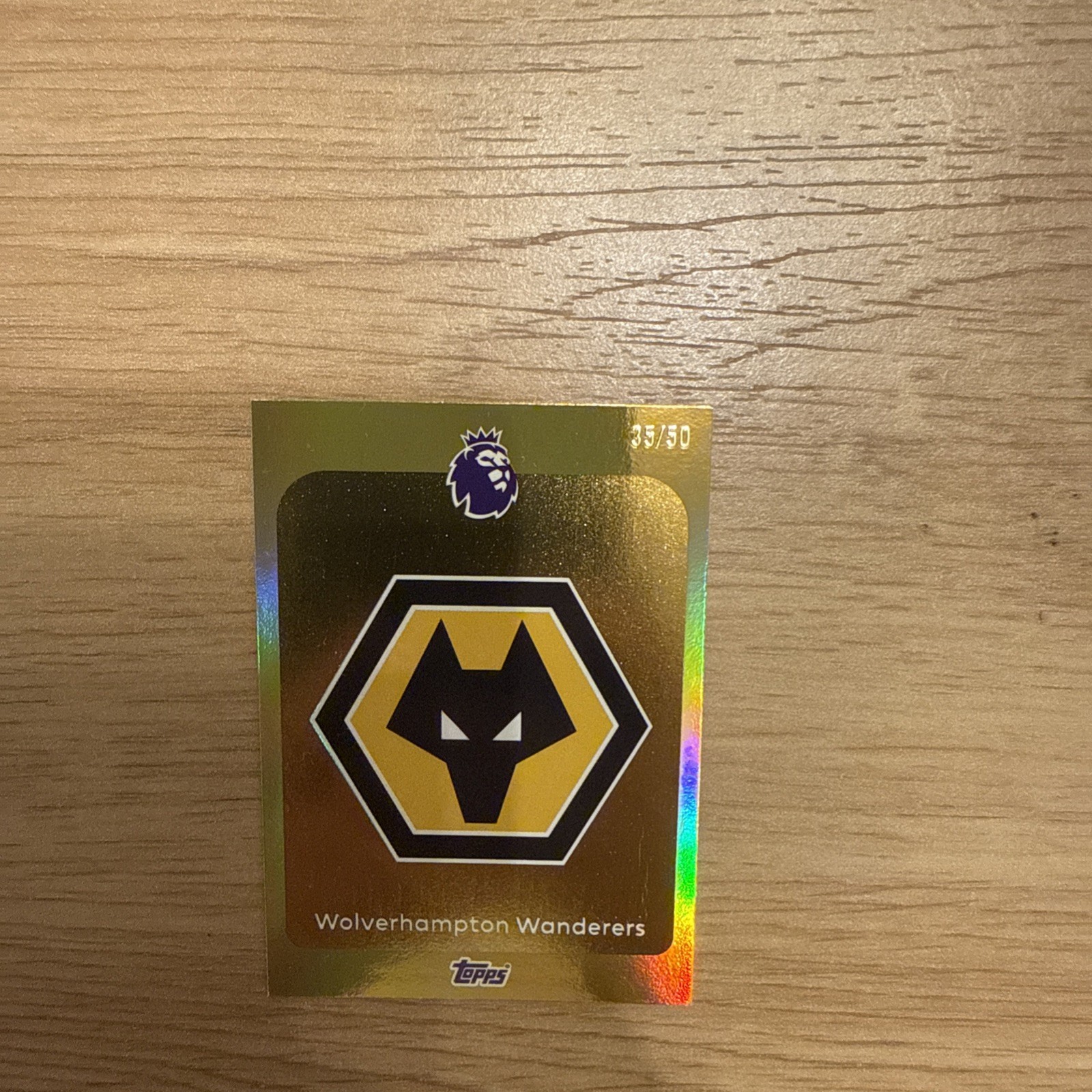 Topps Premier League 2025/2026 Wolves Team Badge Crest Logo 35/50 for sale on Ebay