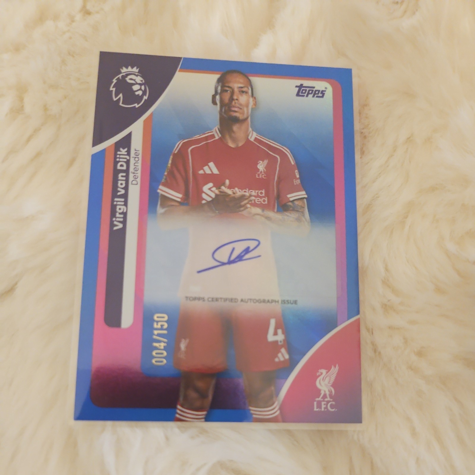 Topps Virgil Van Dijk Premier League 2025/2026 Liverpool 04/150 Signed Auto  for sale on Ebay