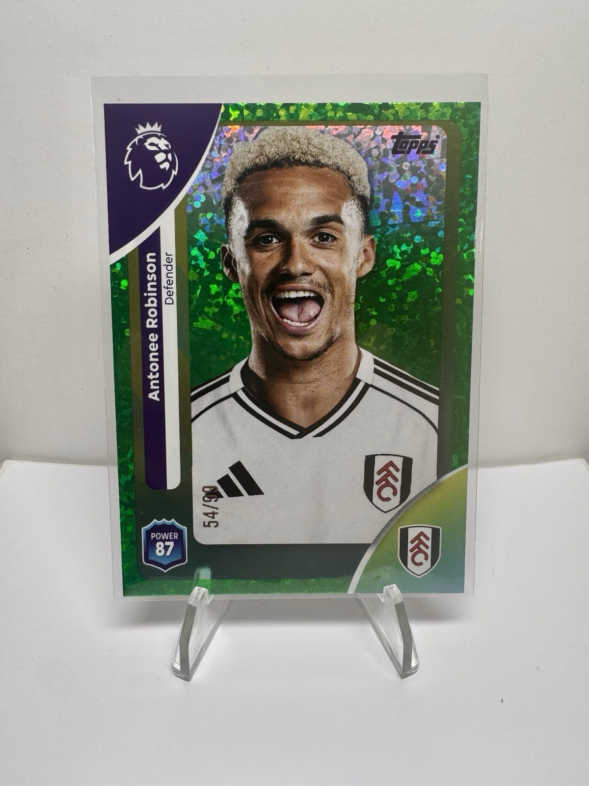 Topps 2026 Premier League Football Antonee Robinson /99  Green Sparkle Fulham for sale on Ebay