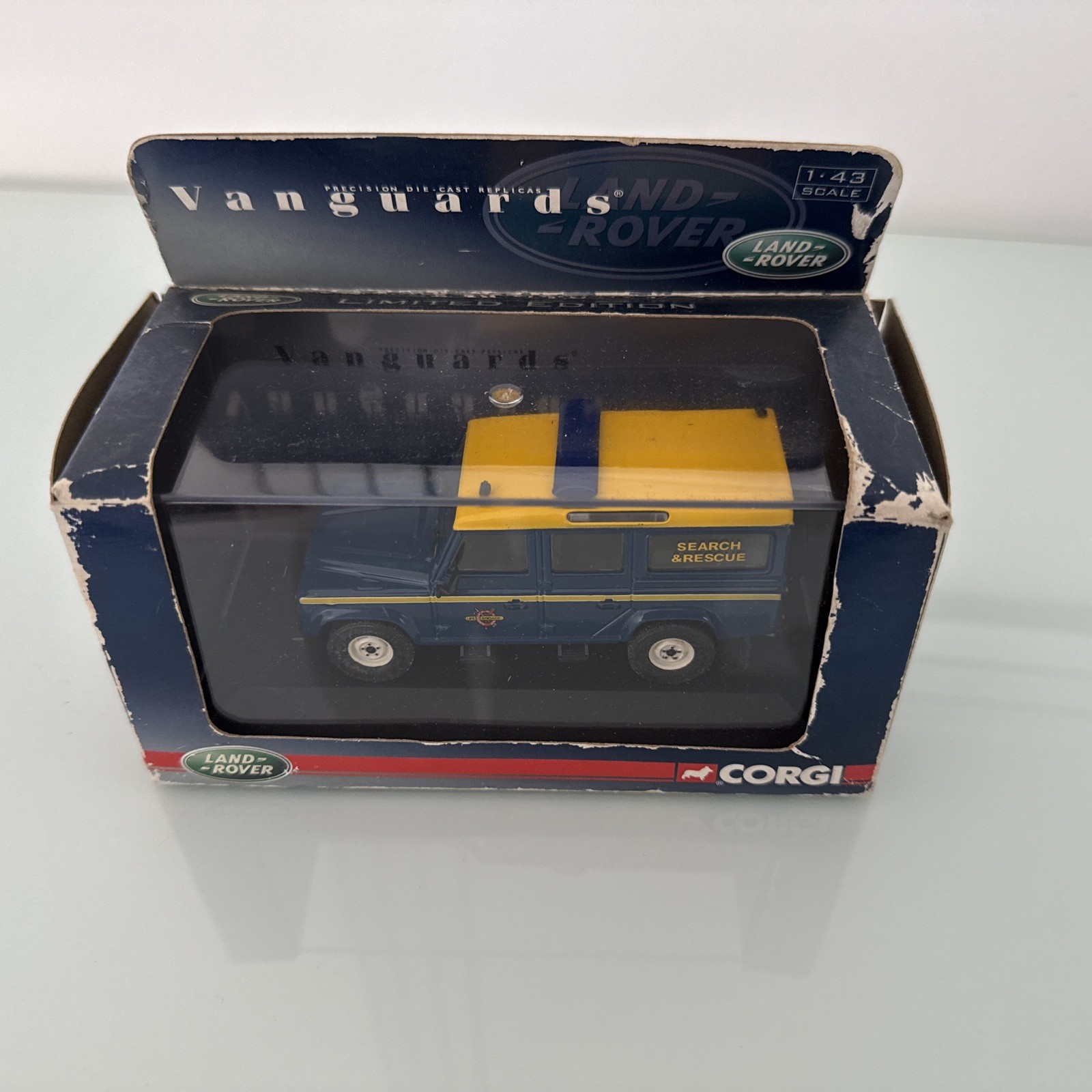 Vanguards VA09700 1/43 Scale Land Rover Defender Sunderland Search Rescue Box for sale on Ebay