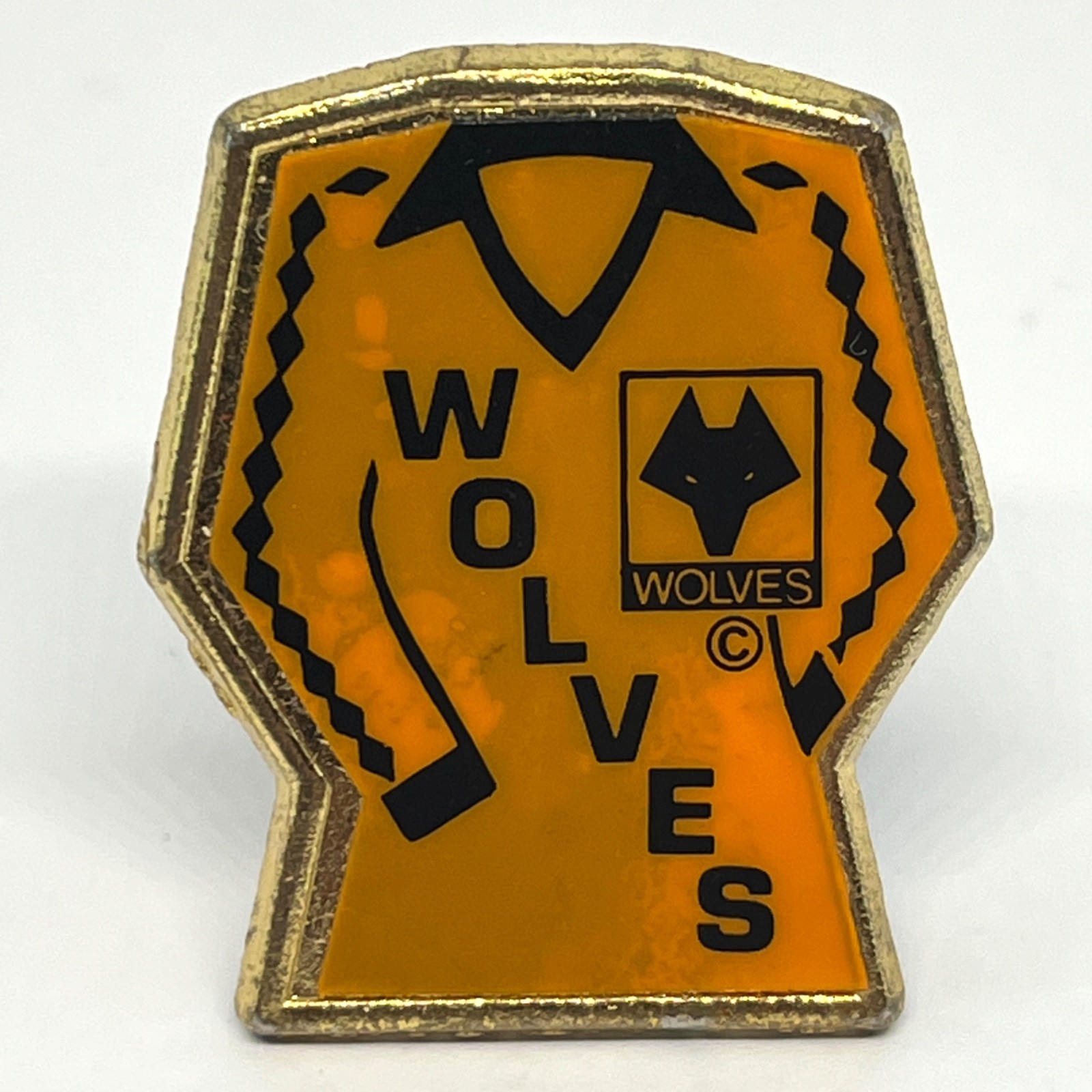 Vintage Wolves Coffer Sports Pin Badge Wolverhampton Wanderers Shirt Football UK for sale on Ebay
