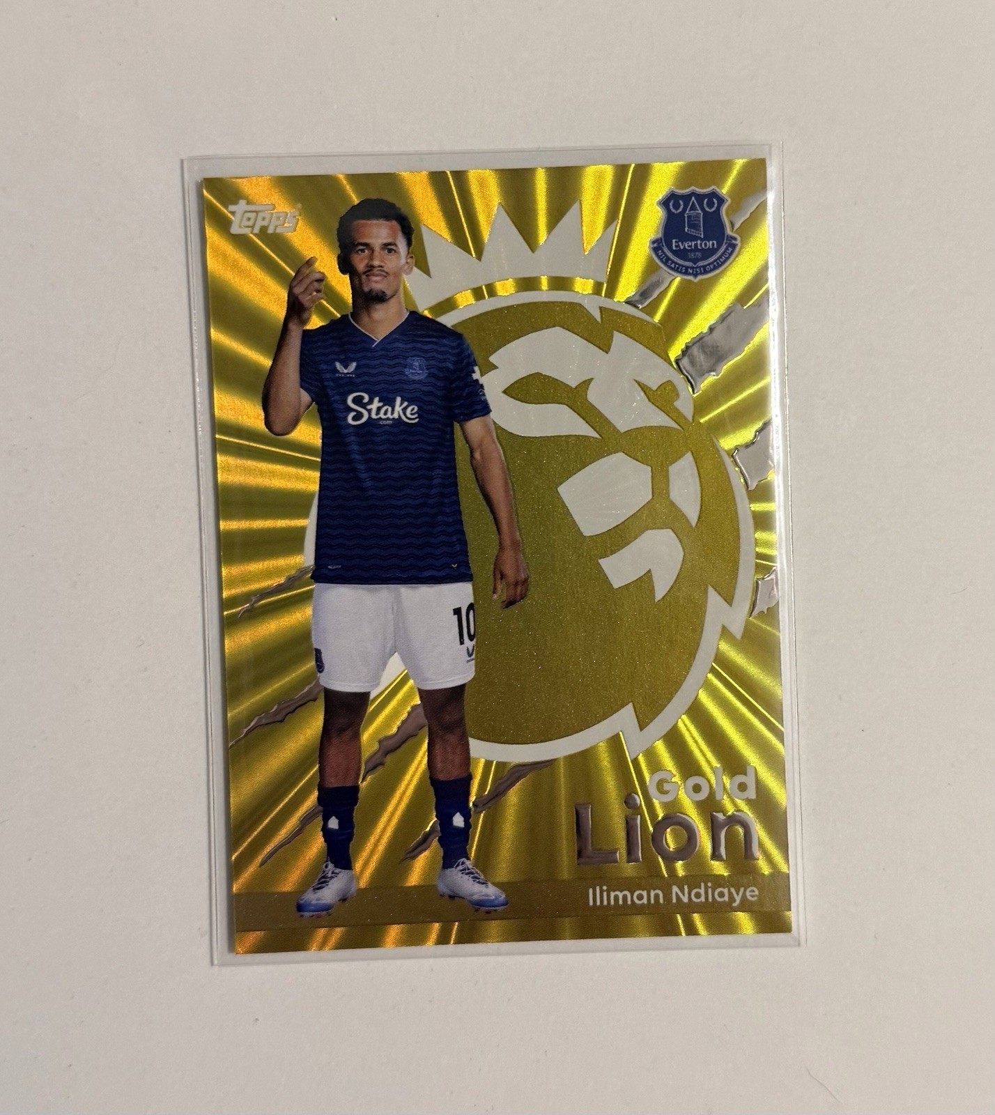 Topps 2025/2026 Premier League Iliman Ndiaye Gold Lion Insert Everton FC for sale on Ebay