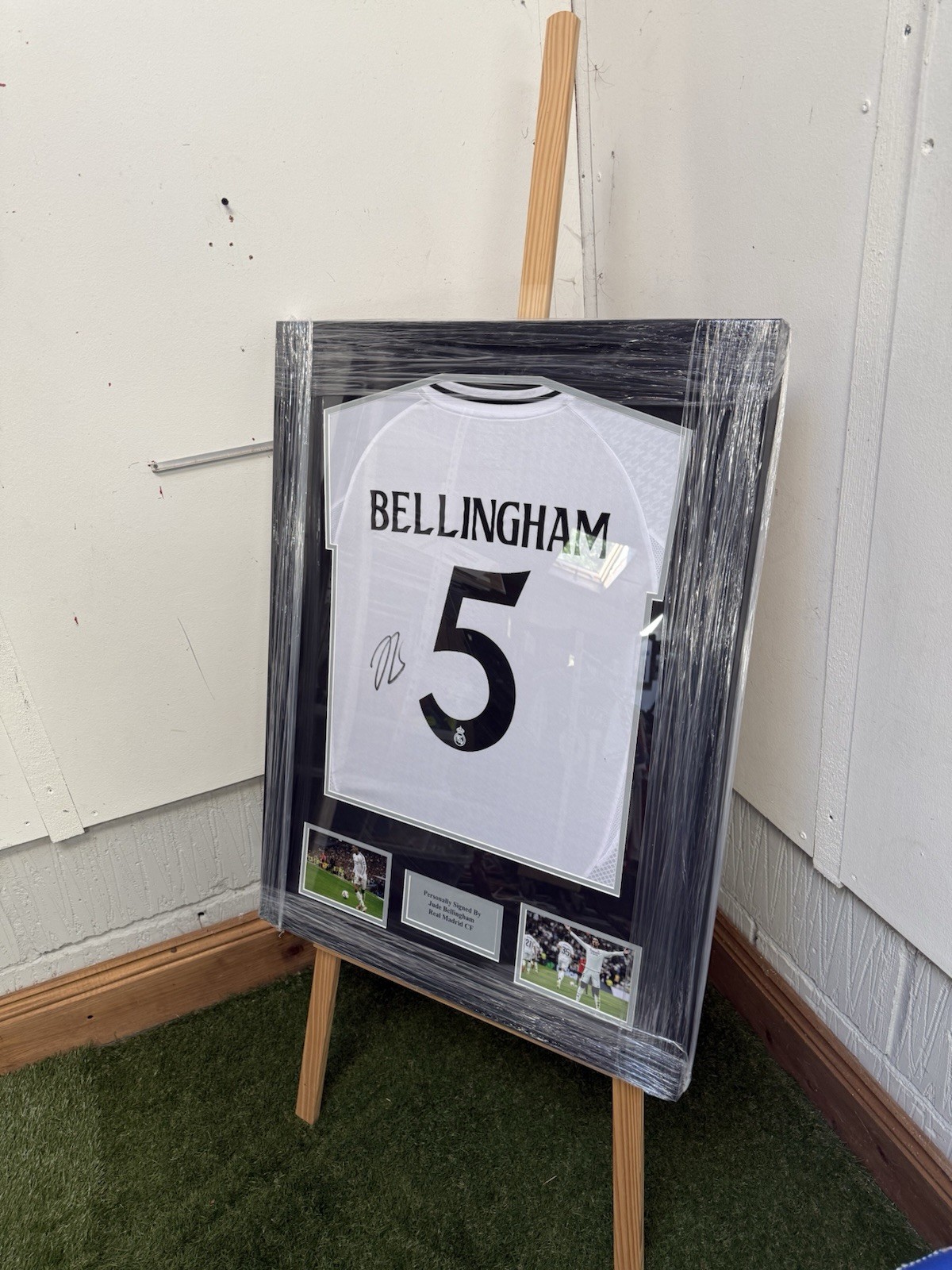 Bellingham Signed Real Madrid Shirt With COA Framed for sale on Ebay