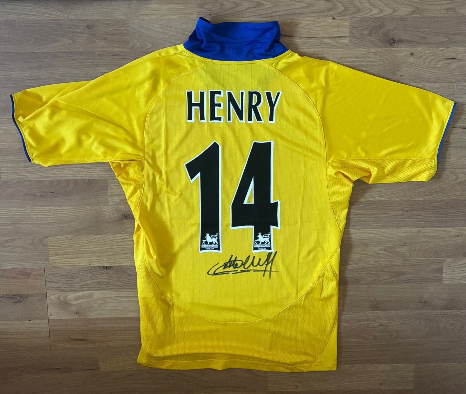 THIERRY HENRY Hand Signed OFFICIAL RETRO FC Arsenal Football Shirt RARE*COA for sale on Ebay