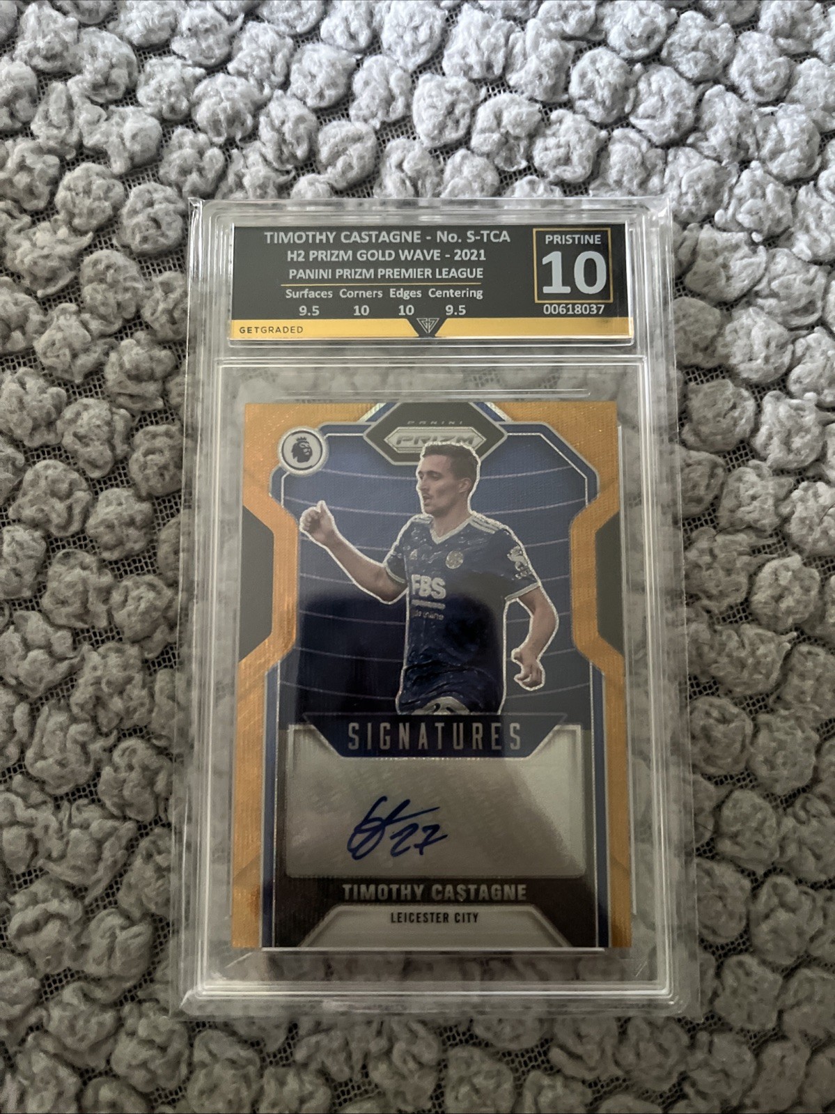 Panini Prizm Timothy Castagne Auto Graded Pristine 10 Leicester City for sale on Ebay