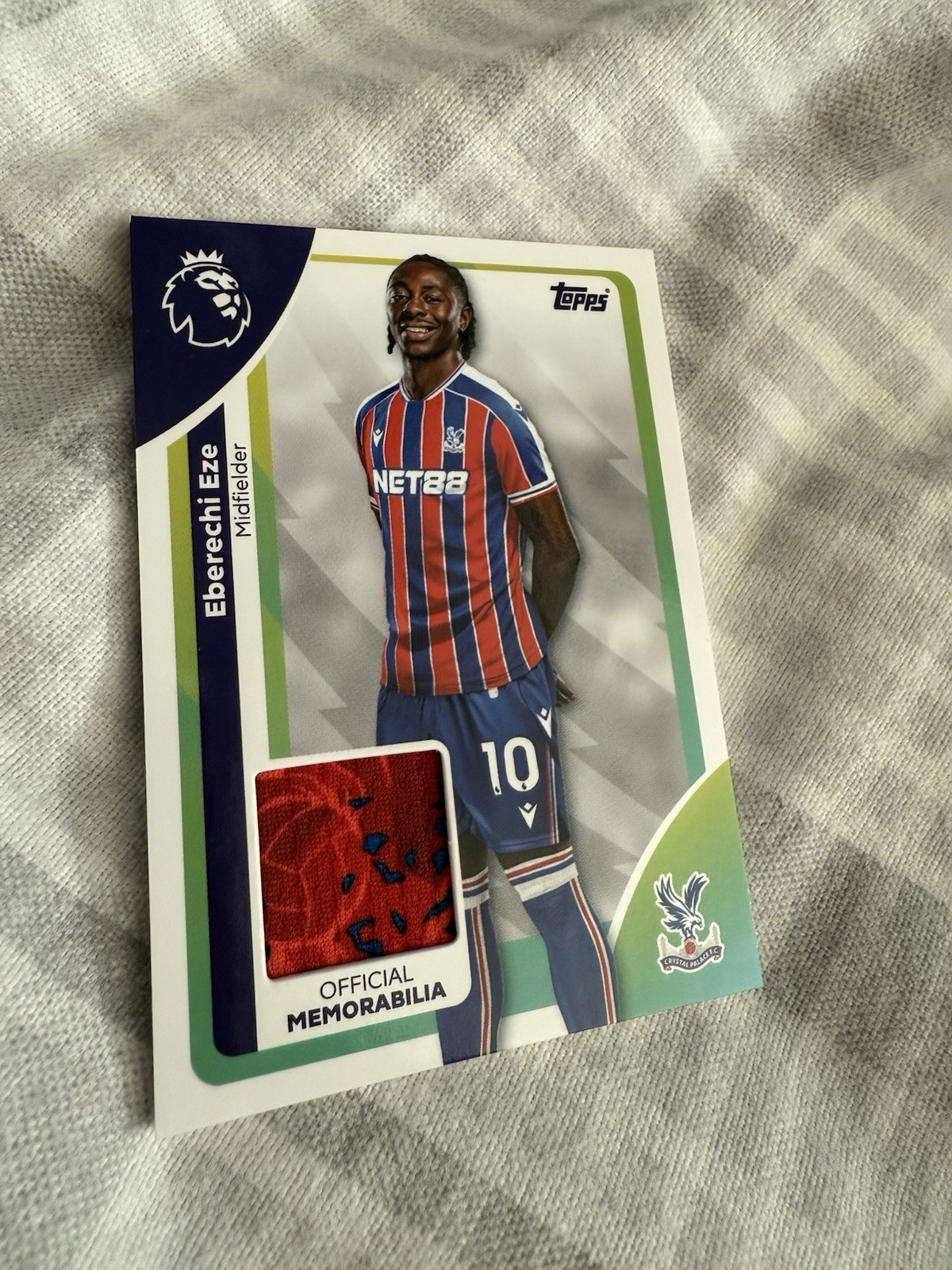 Topps Premier League 2026 Relic Patch Card Eberechi Eze Crystal Palace for sale on Ebay