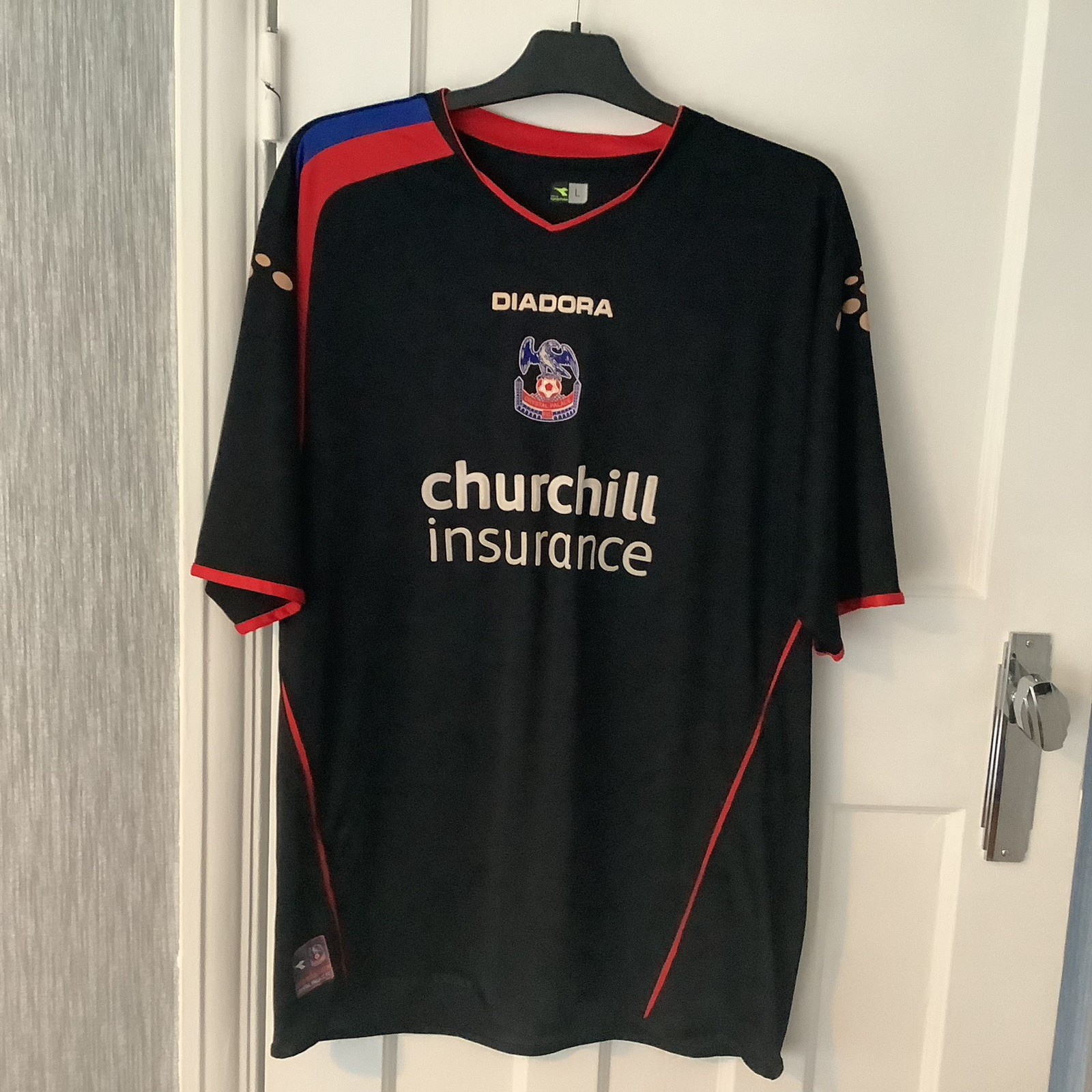 Original Crystal Palace FC Away Churchill Shirt Size L 2005 for sale on Ebay