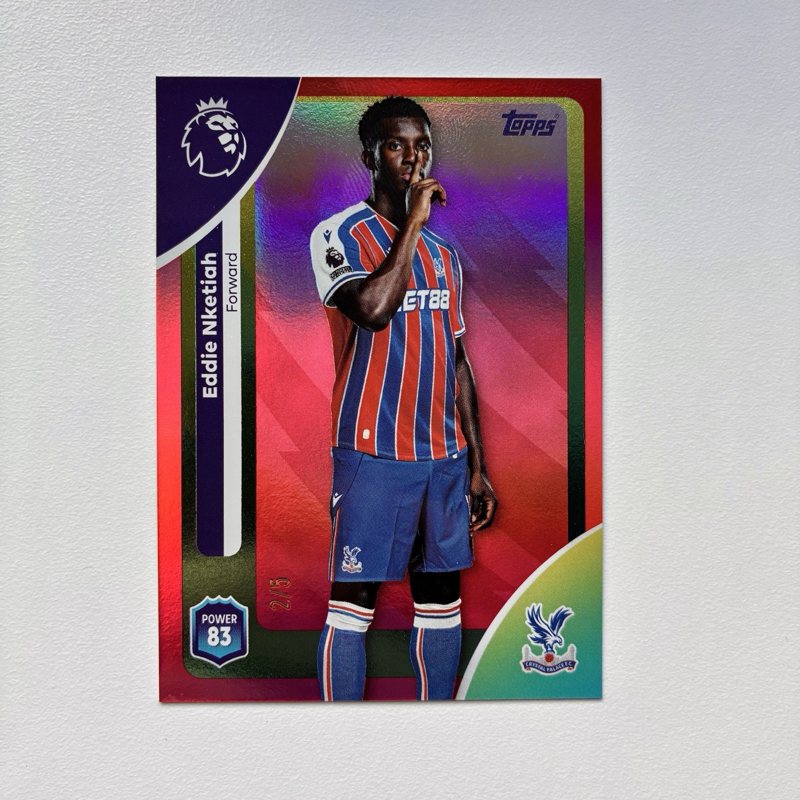 Topps Premier League 2026 Eddie Nketiah Red Parallel /5 Crystal Palace for sale on Ebay