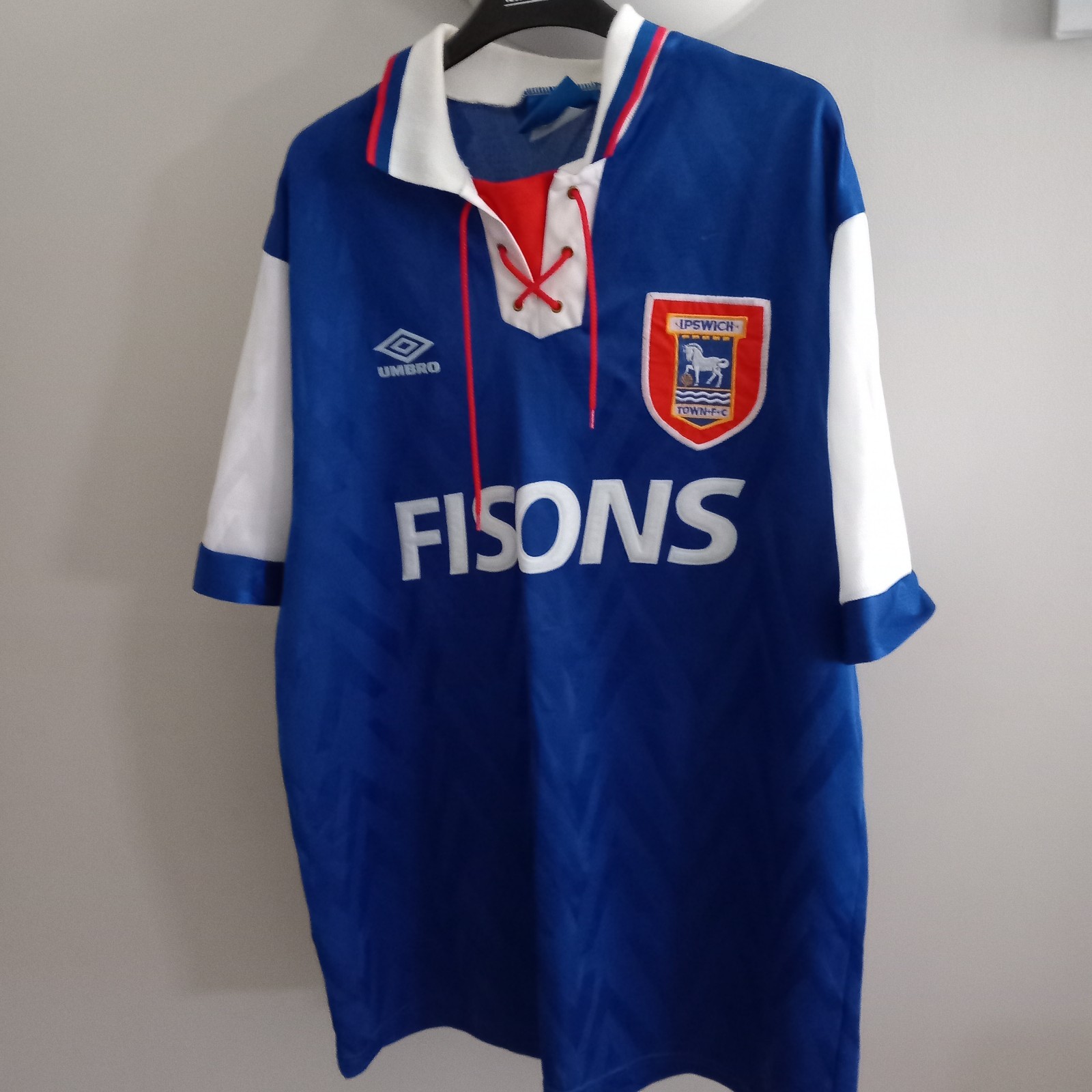 Football shirt Ipswich Town 92/93 season original size XL for sale on Ebay