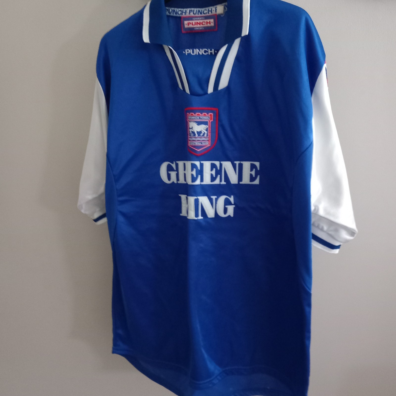 Ipswich Town Football Shirt 1997 Home Original Punch Size L for sale on Ebay