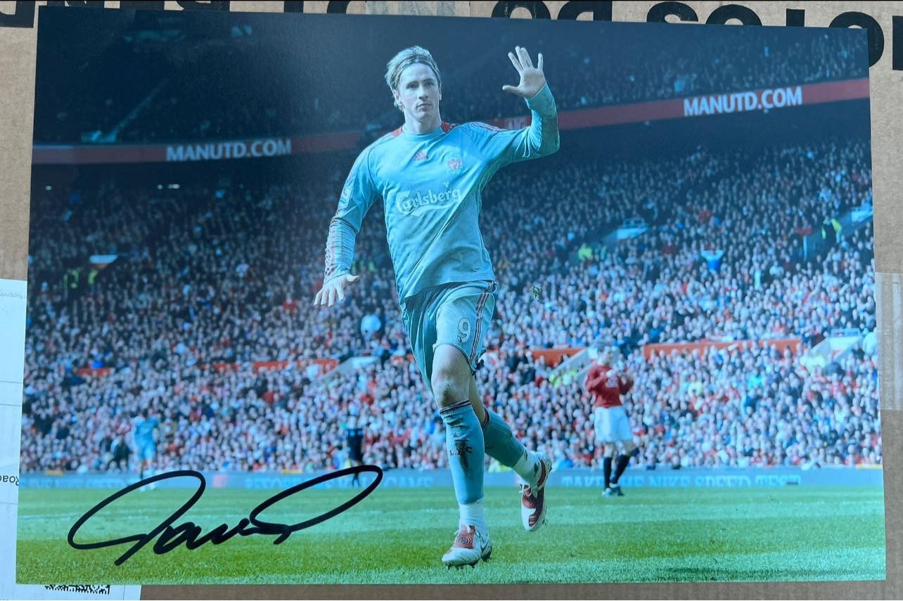 Fernando Torres signed 16x12 image - Liverpool FC - LFC - Spain - World cup for sale on Ebay