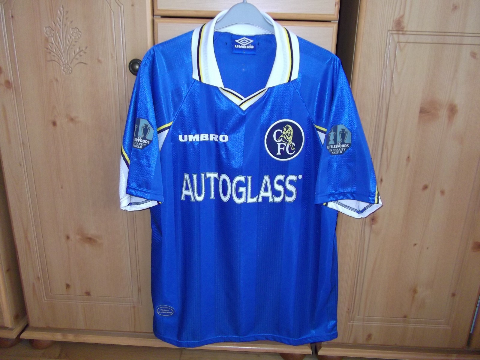 Chelsea 1997/99 home Shirt Littlewoods F.A. Charity Shield for sale on Ebay