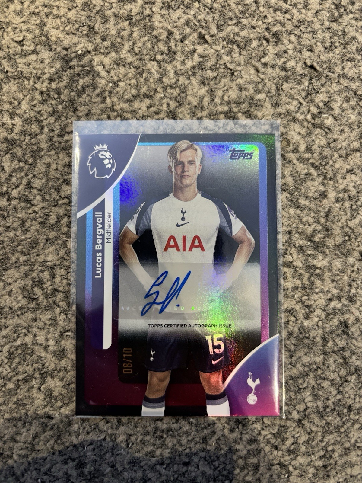 Topps Premier League 2025/2026 Lucas Bergvall Auto /10 Tottenham Hotspur for sale on Ebay