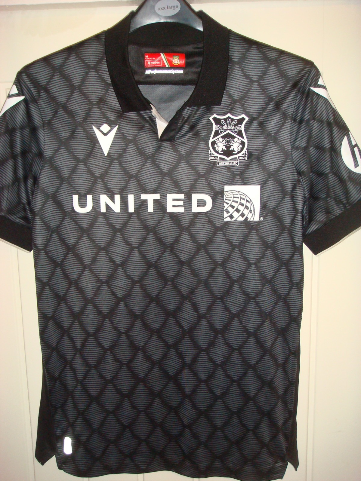 WREXHAM FC MACRON AWAY FOOTBALL SHIRT- 2024/25 - MEDIUM ADULT -H51 for sale on Ebay
