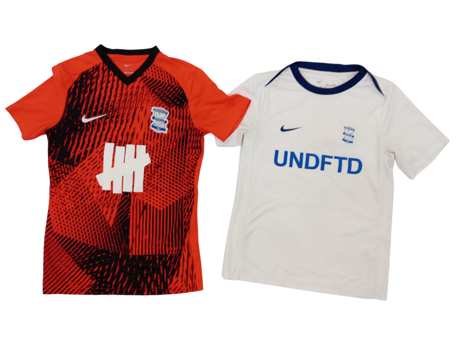 Nike Birmingham City Football Club Shirts x2 White Size Small and Orange Middle for sale on Ebay