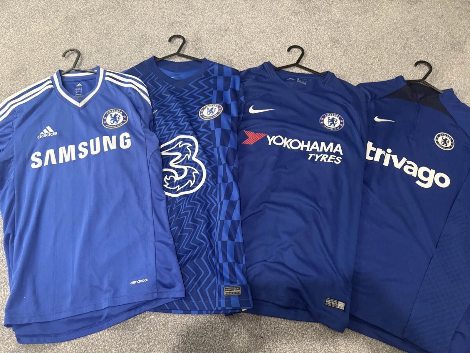 Chelsea Fc Shirt Bundle Joblot X4 Shirts Mens X2 Small X2 Medium for sale on Ebay