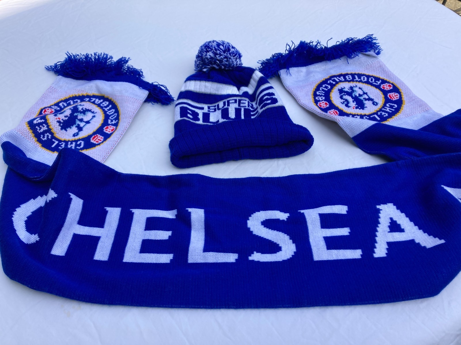 Chelsea Football Club Scarf Official Merchandise & bobble hat. unworn. new . for sale on Ebay