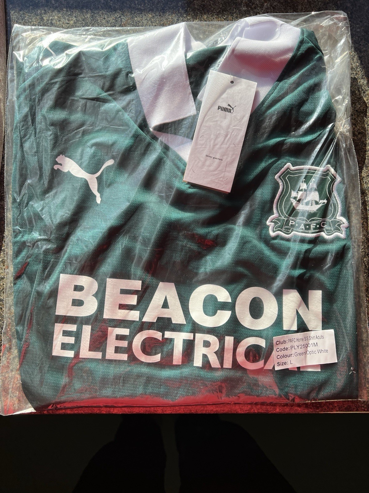 Plymouth Argyle 2025/26 Short Sleeve Home Shirt - Large Adult BNWT - New Genuine for sale on Ebay