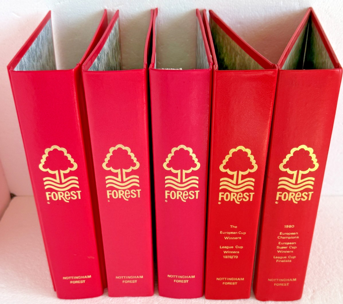Nottingham Forest Original Football Program Binders 1970/80's set of 5 for sale on Ebay