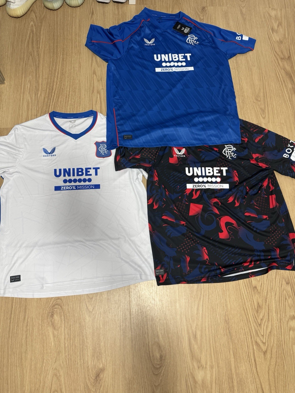 Castore Glasgow Rangers 2024-2025 Men’s Home Away And Third Shirt Bundle XXL for sale on Ebay