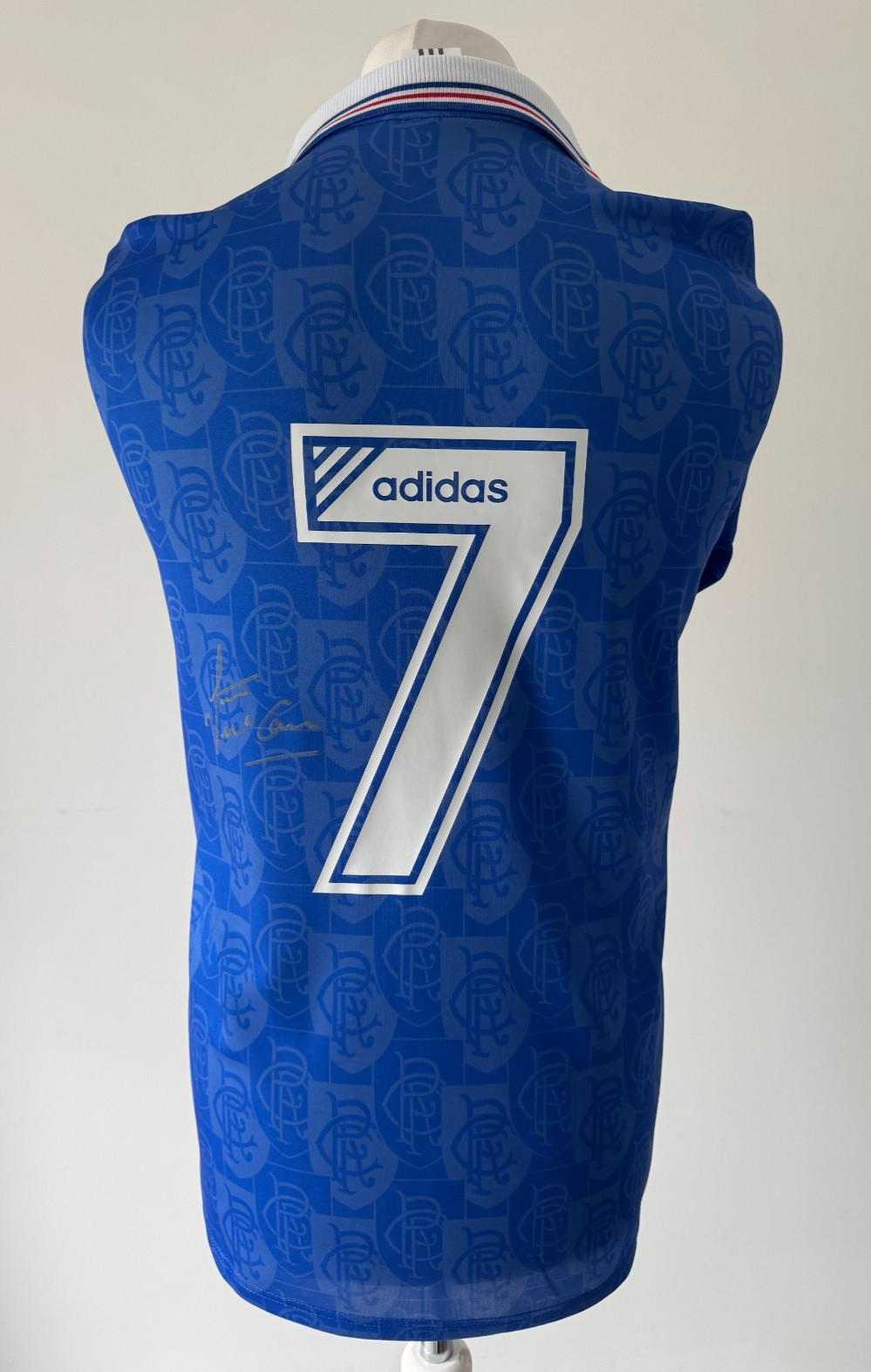Signed STUART MCCALL Shirt - Rangers Retro Shirt  - PROOF/COA - Scotland for sale on Ebay