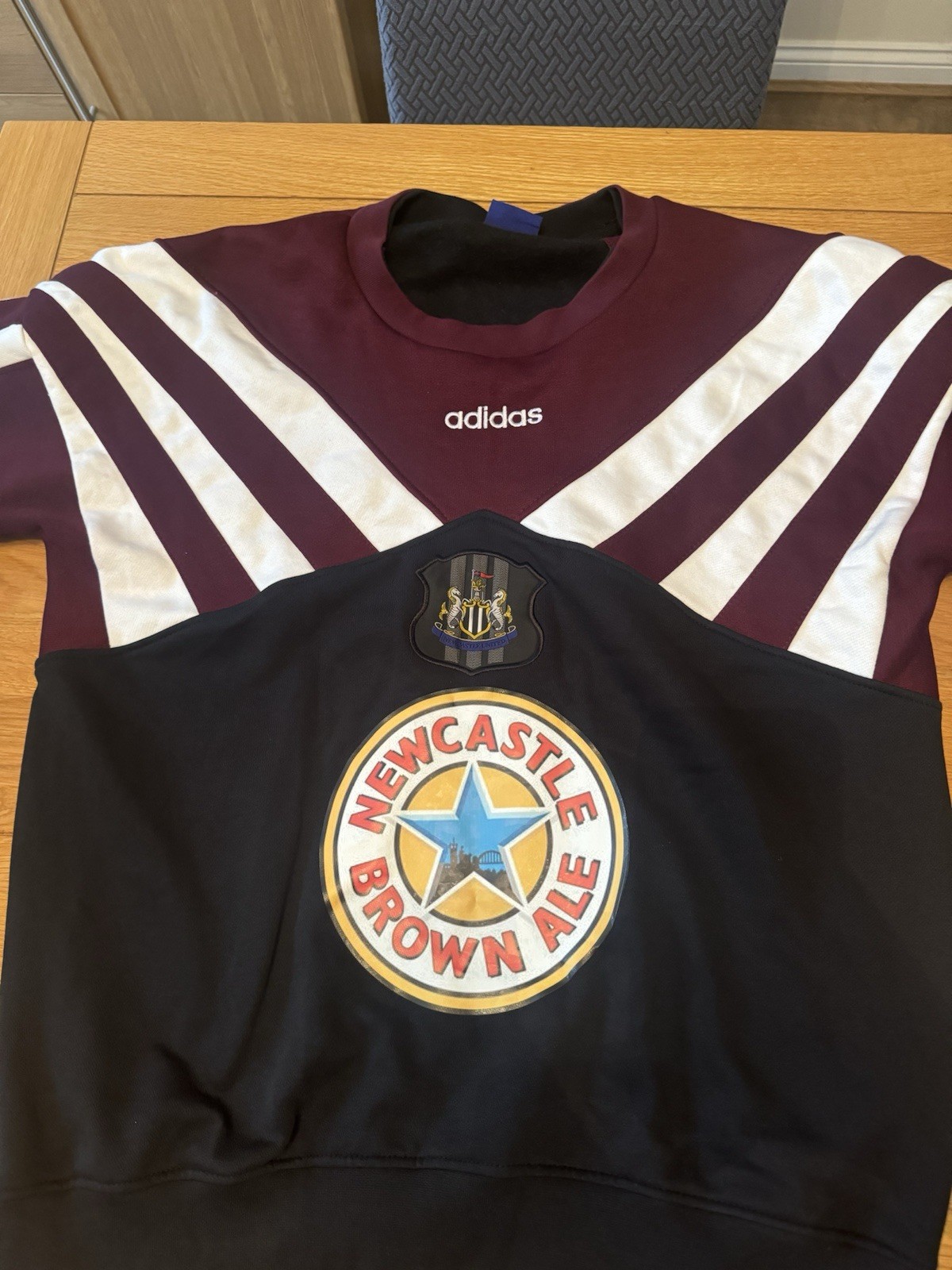 Newcastle United Retro Jumper Size XL Remake Vintage Style for sale on Ebay