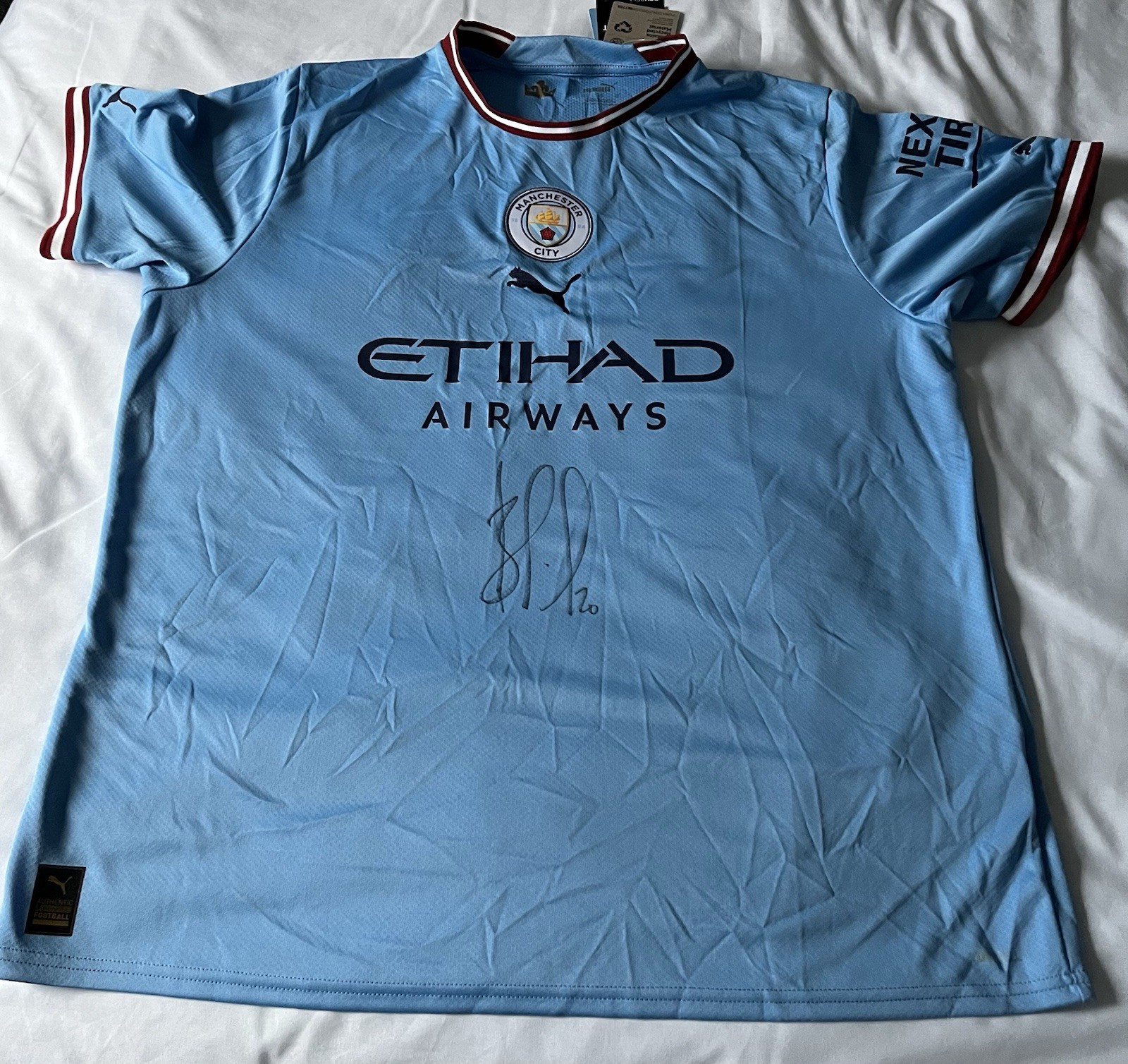 Bernardo Silva Signed 2022/23 Manchester City Home Shirt with COA for sale on Ebay