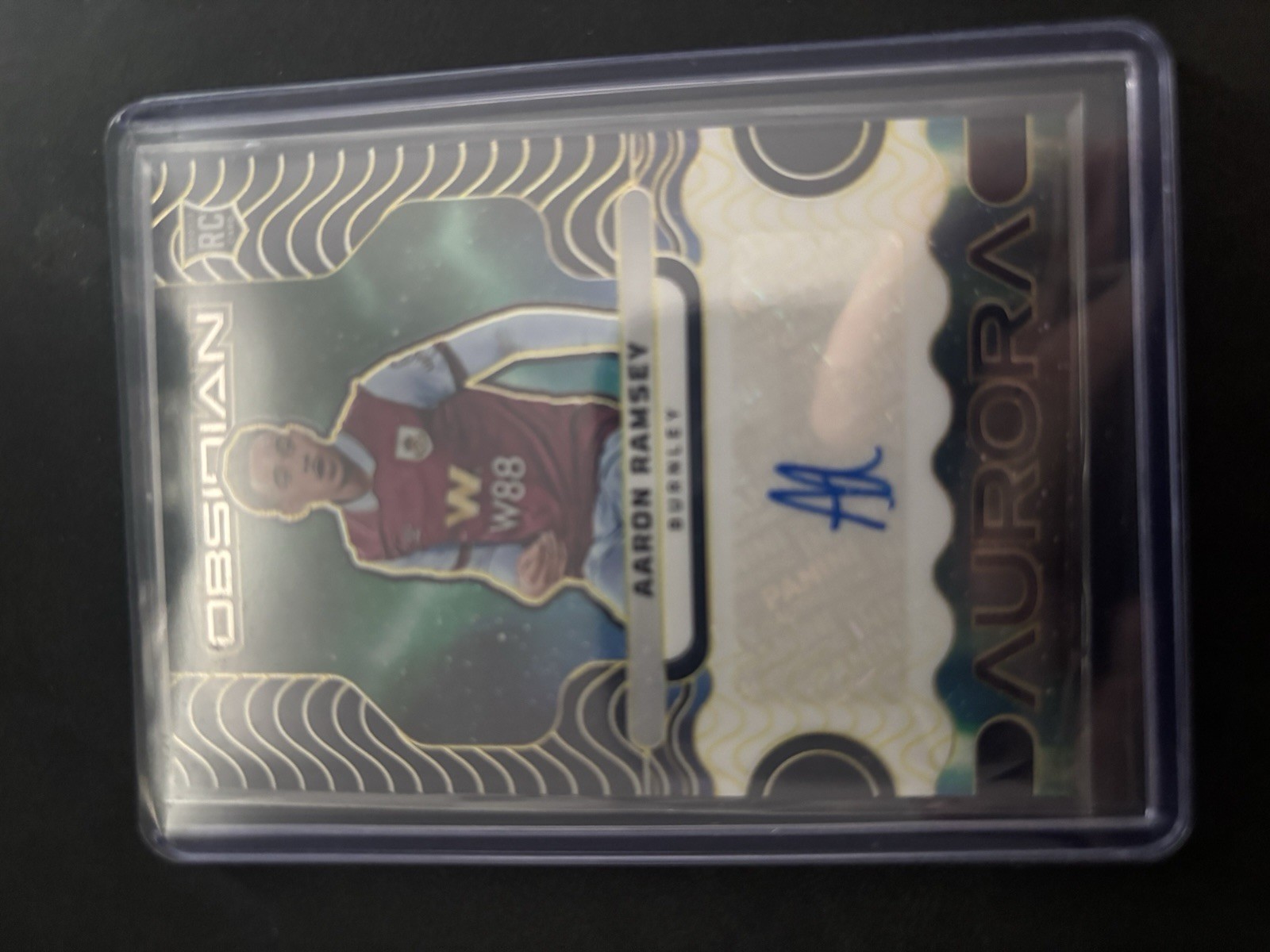 Aaron Ramsey Aurora Obsidian Auto Yellow 06/10 “RC” “Burnley” for sale on Ebay
