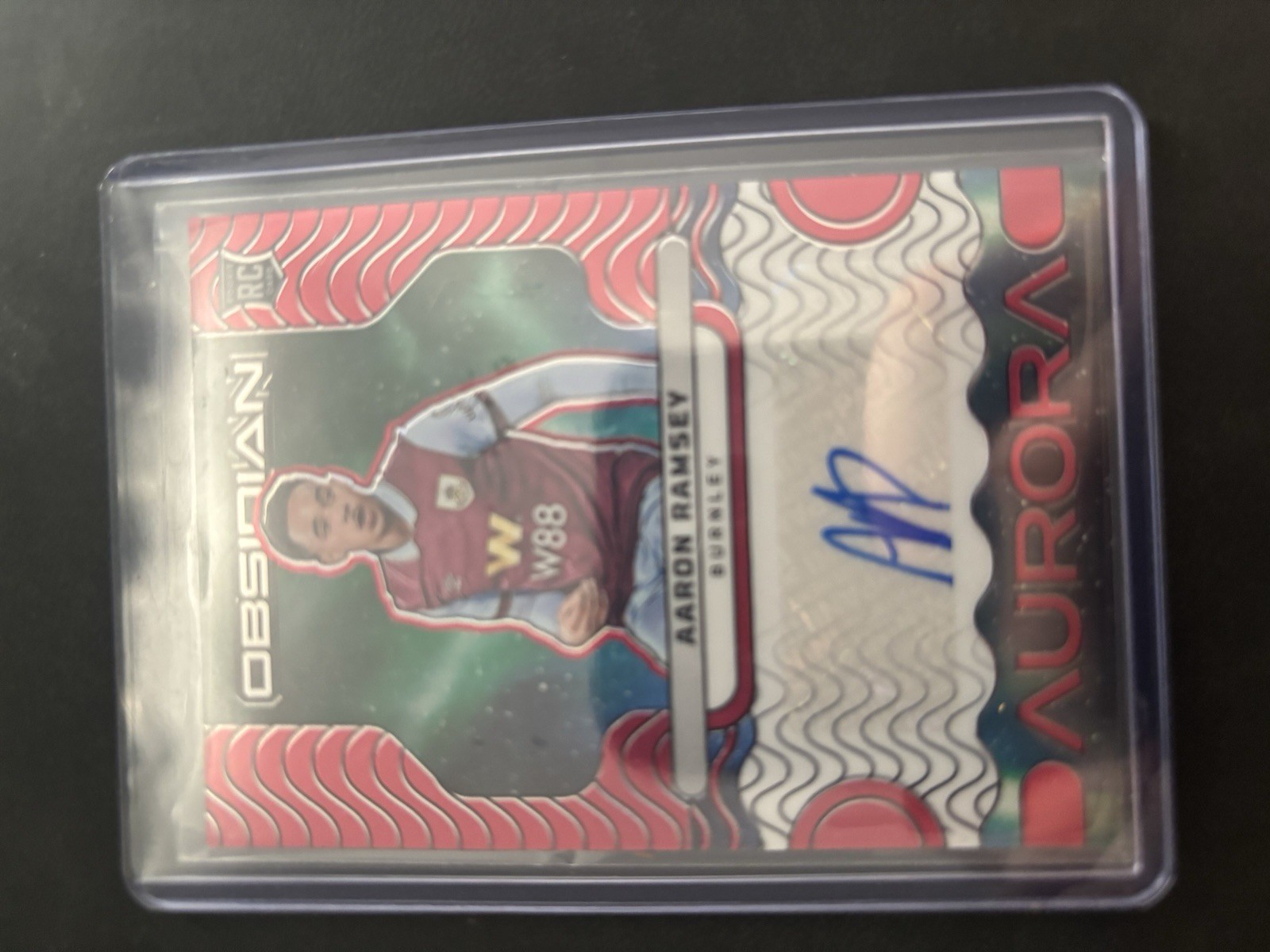 Aaron Ramsey Aurora Obsidian Red Auto 03/10 “RC” “Burnley” for sale on Ebay