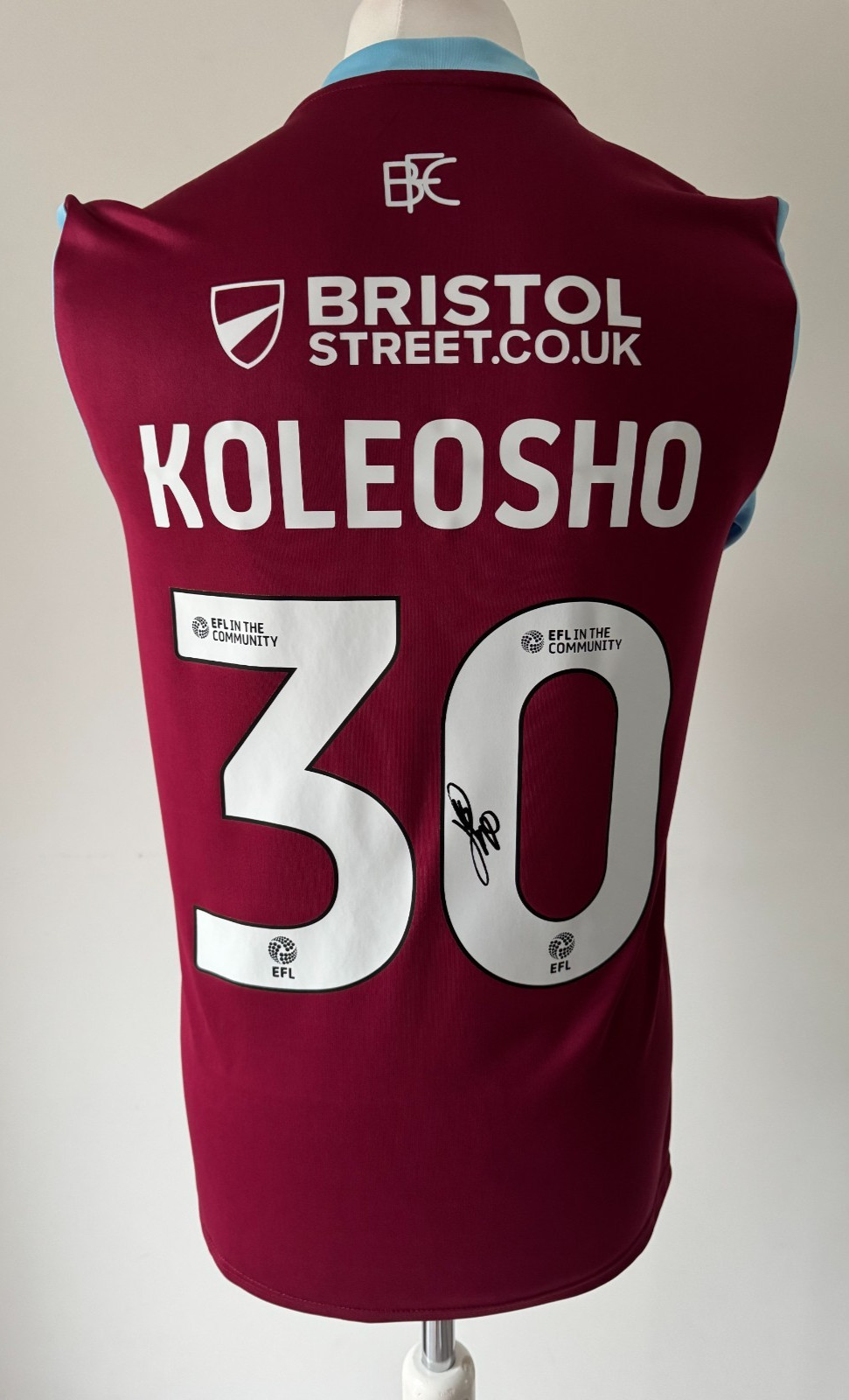 Signed LUCA KOLEOSHO Shirt - Burnley FC  - PROOF/COA - Italy Espanyol for sale on Ebay