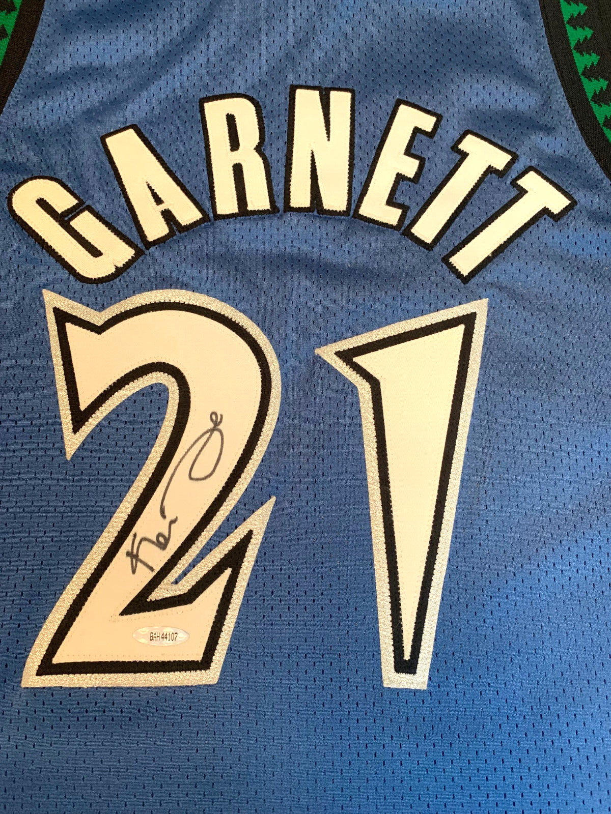 NEW!  Kevin Garnett Autographed Rare UPPER DECK Wolves Road Jersey Timberwolves  for sale on Ebay