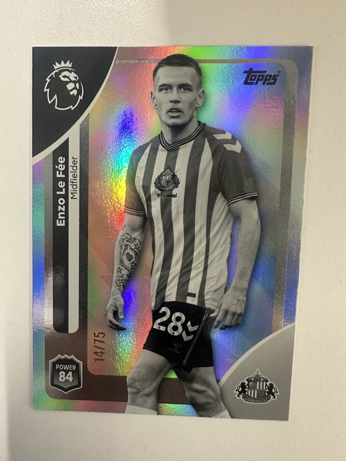 Topps Premier League 2026 Enzo Le Fee /75 Black & White Sunderland for sale on Ebay