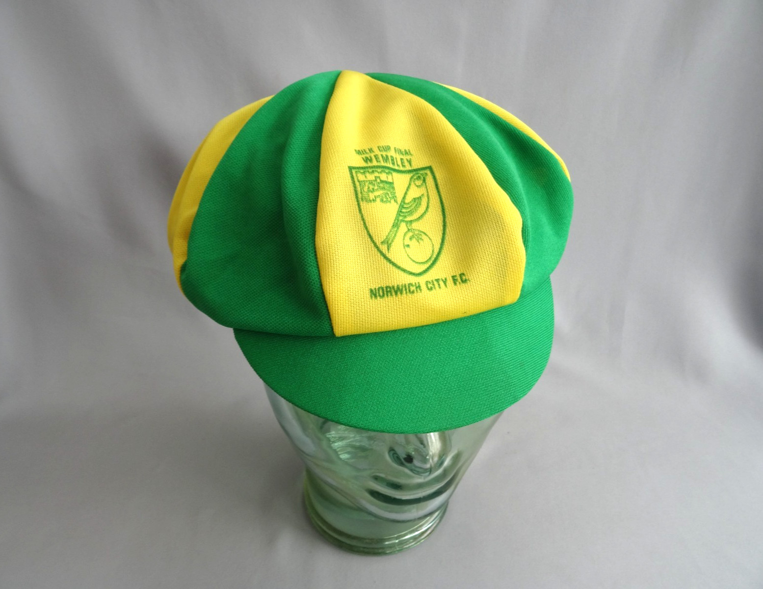 Vintage 1985 NORWICH CITY FC Hat / Cap Milk Cup Final Wembley - The Canaries for sale on Ebay