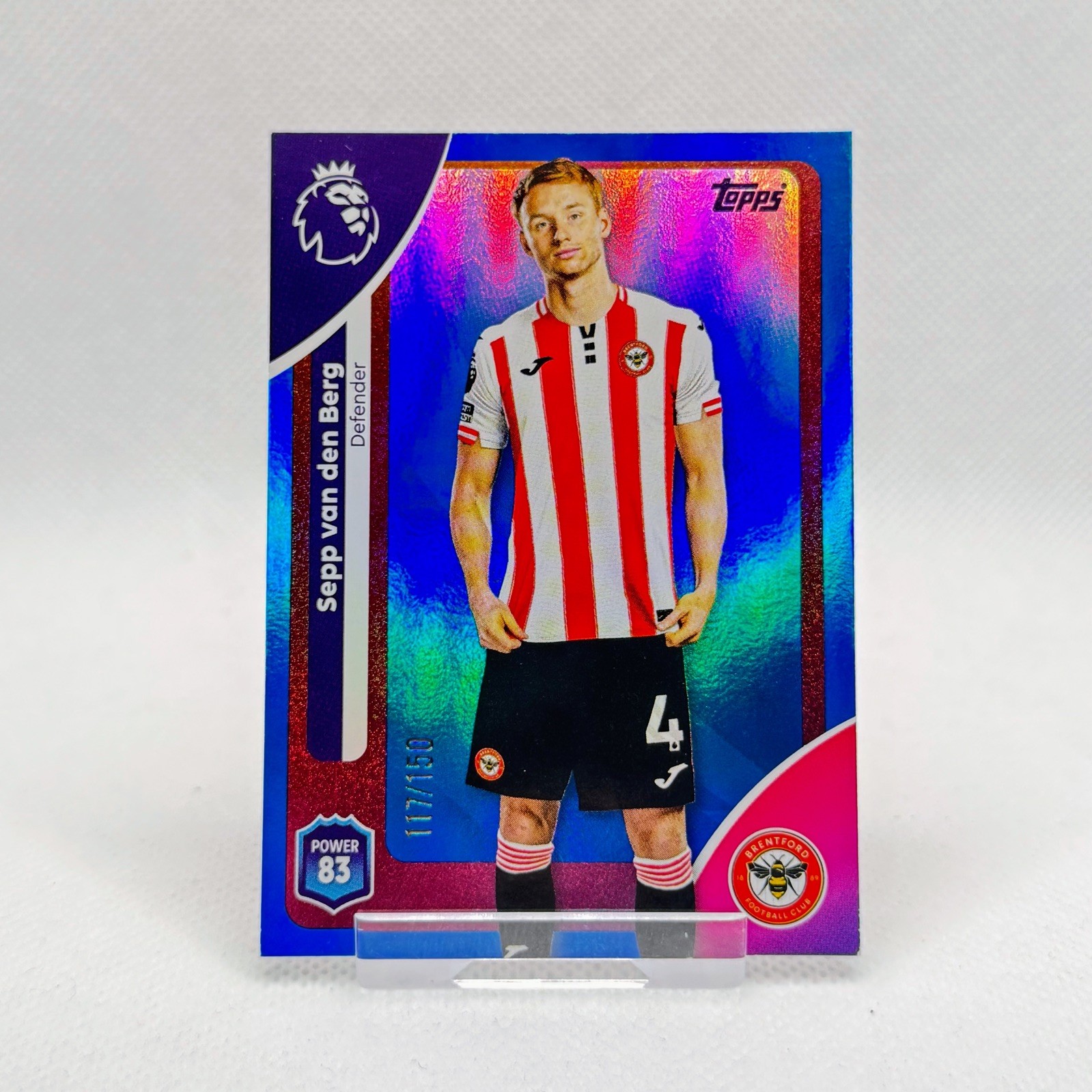 2026 Topps Premier League Van Den Berg Blue Foil Parallel Card /150 - Brentford for sale on Ebay