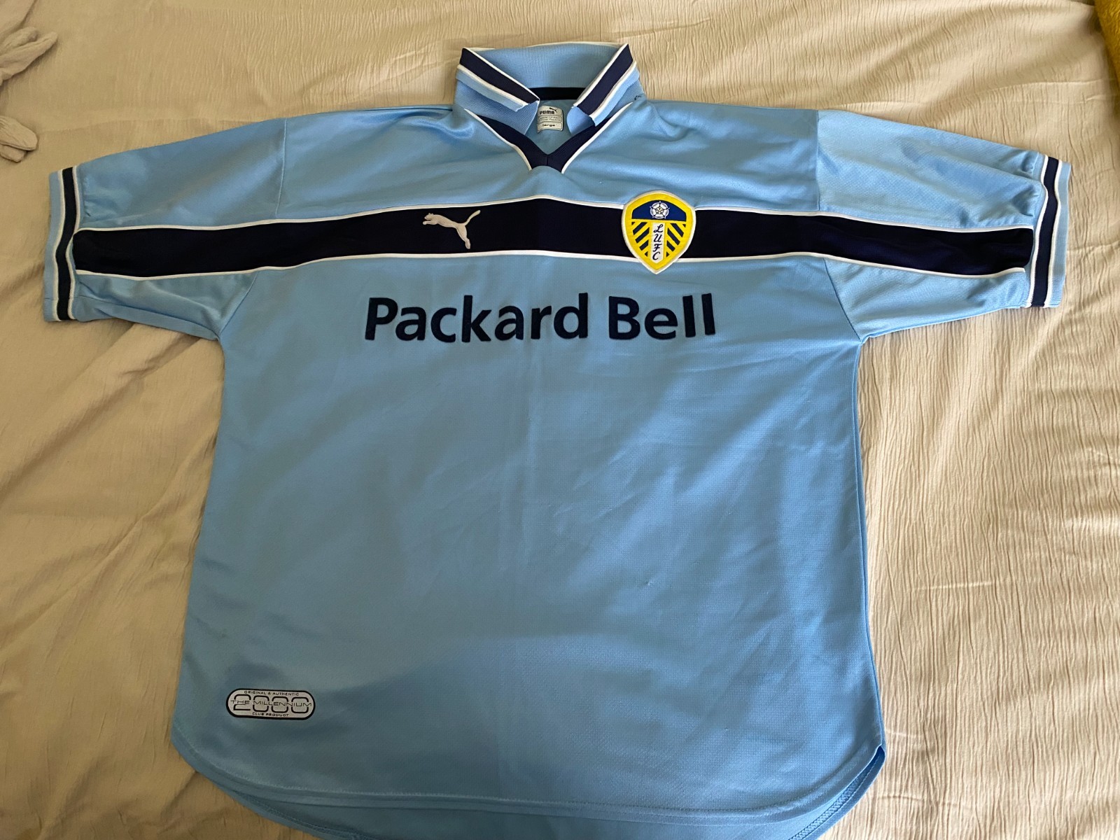 Leeds United Puma Packard Bell 1999/200 Football Shirt Size Large for sale on Ebay