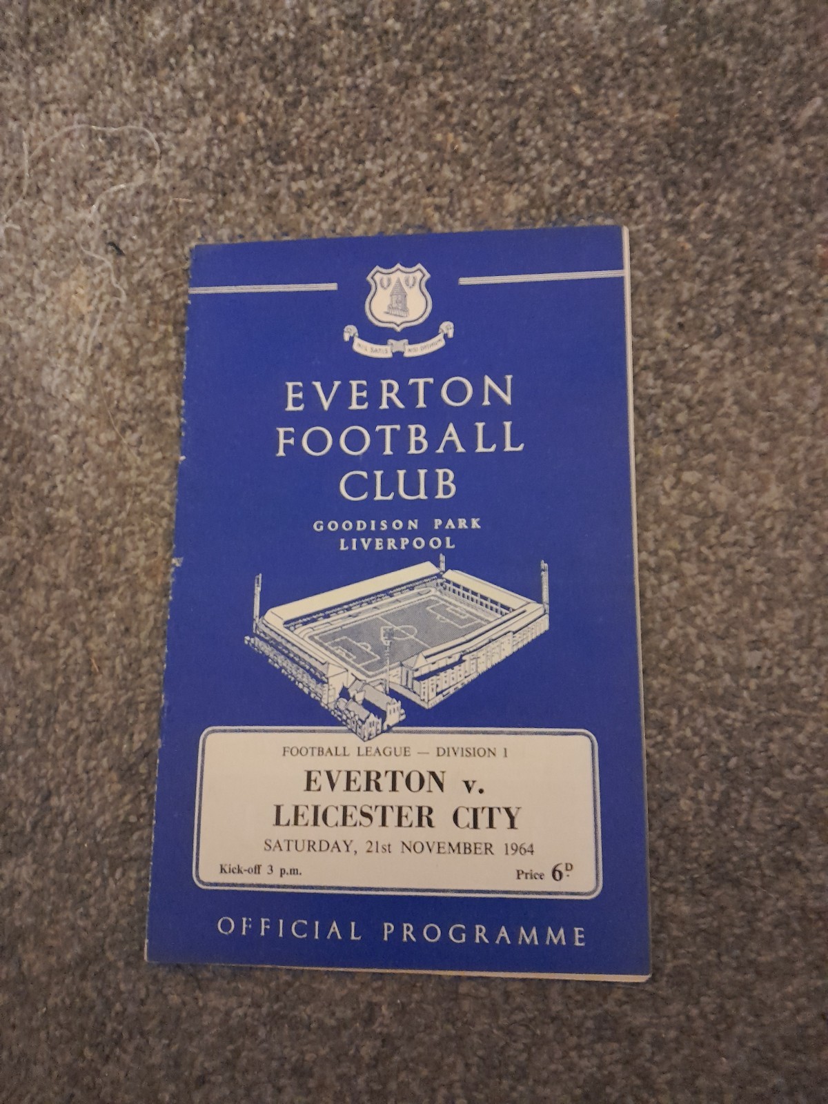Everton v Leicester City ( Saturday 21st November 1964 ) for sale on Ebay