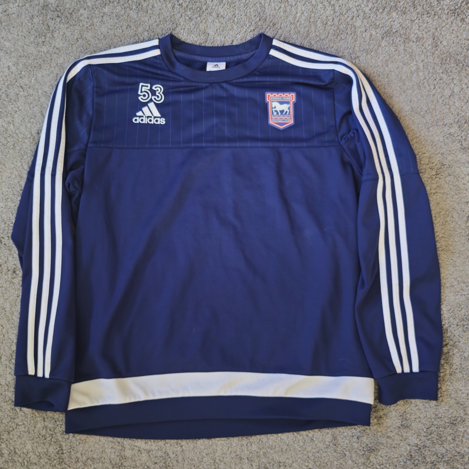 Ipswich Town Football Club 2015/16 Player Worn Training Top (Large) for sale on Ebay