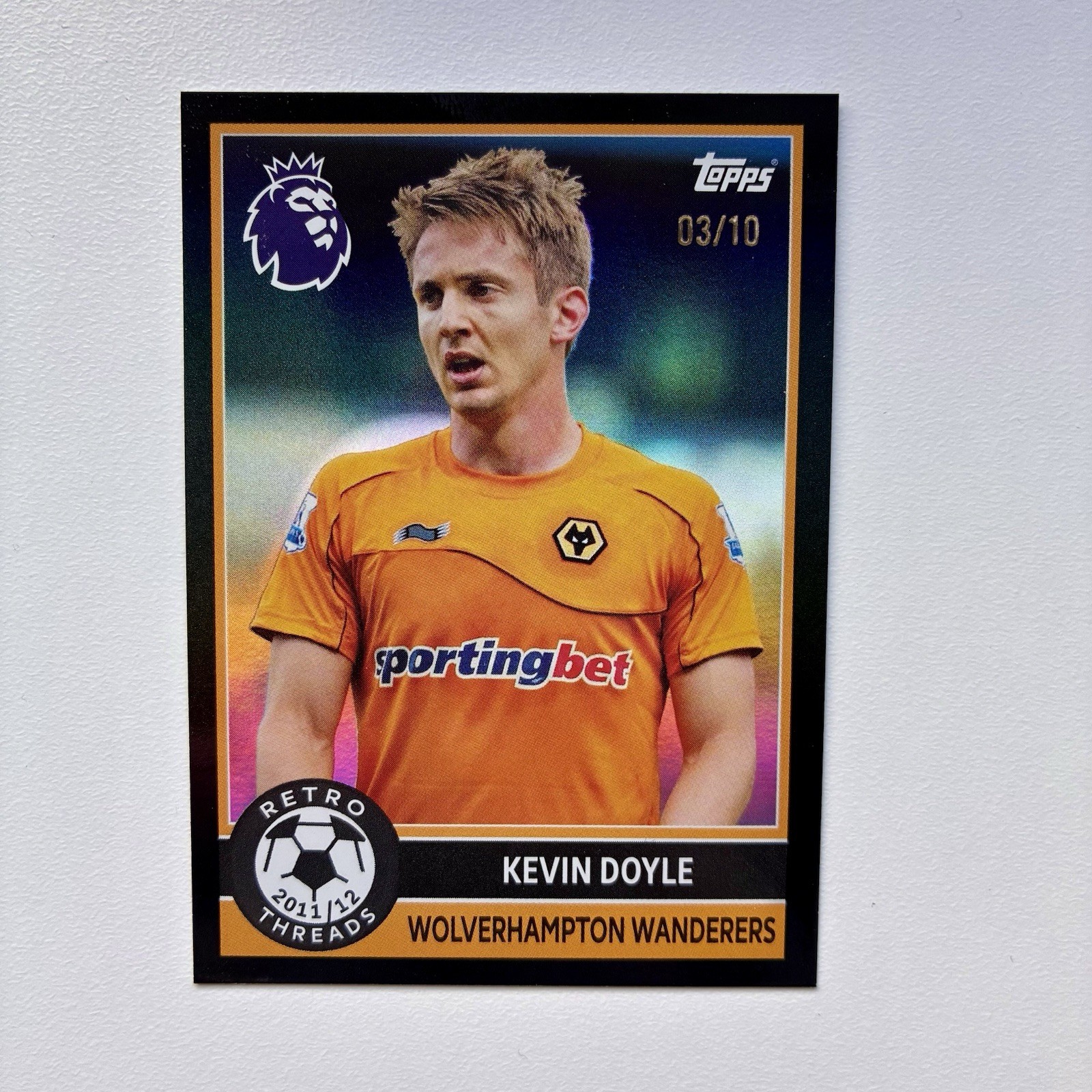 Topps Premier League 2026 Kevin Doyle Retro Threads Black /10 Wolves for sale on Ebay