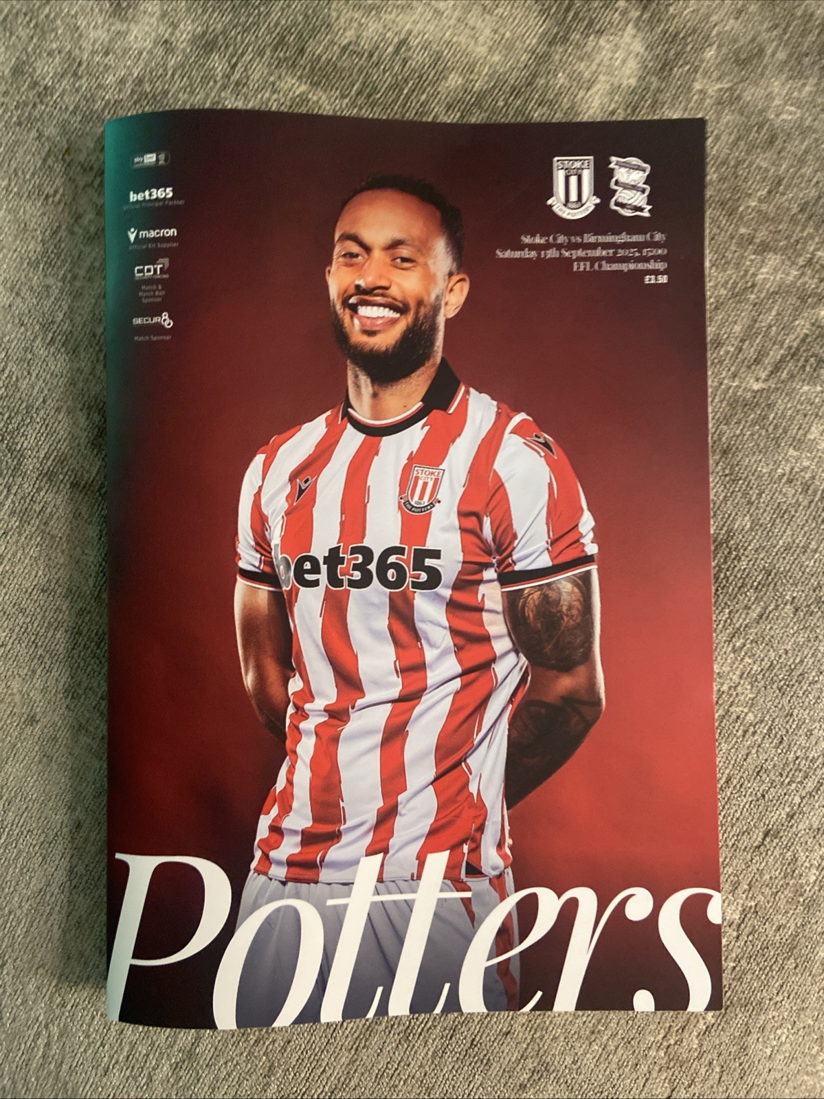 Stoke City v Birmingham City Programme 13.09.25 for sale on Ebay