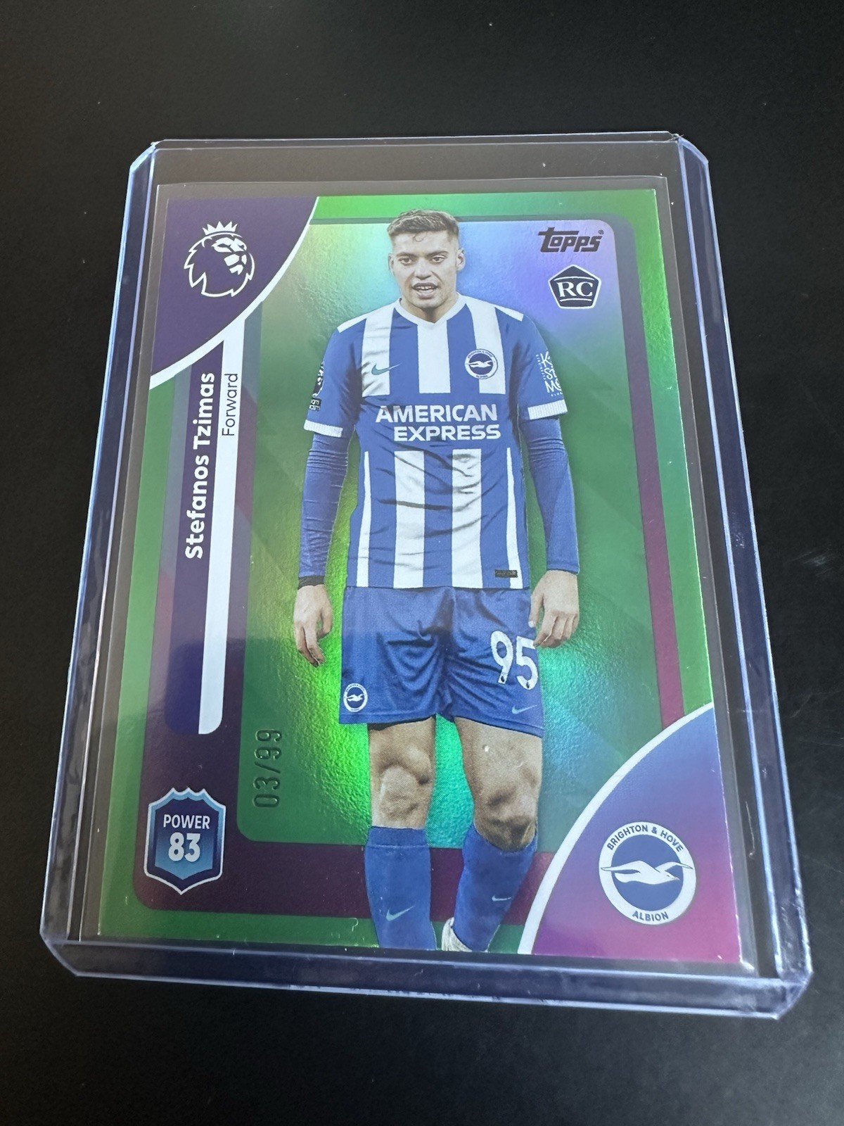 Topps 2026 Green Stefanos Tzimas Brighton Rookie Numbered 3/99 for sale on Ebay