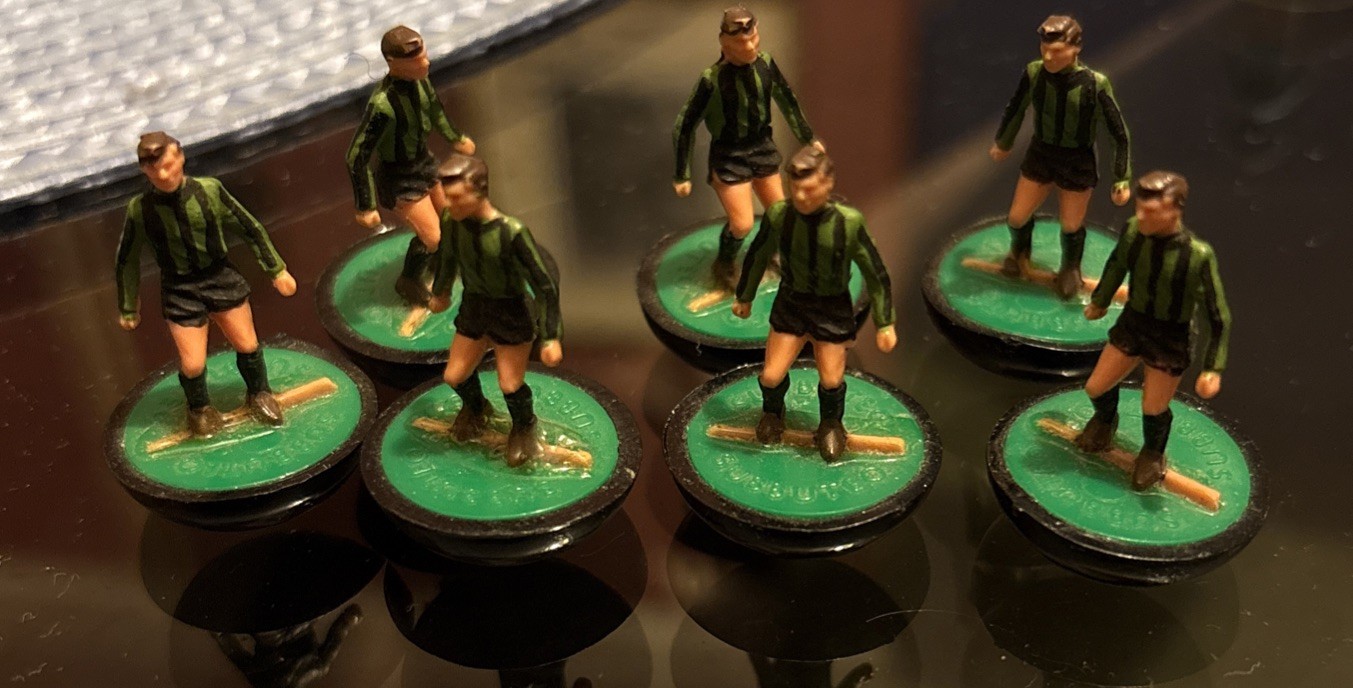 Subbuteo Heavyweight  - Coventry City 2nd Kit Ref. 78  Seven Outfield Players for sale on Ebay