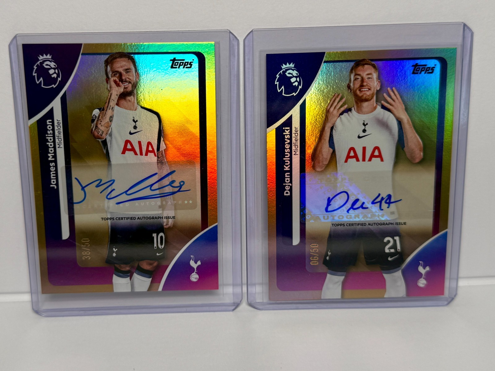 Topps PL 2025/26 - MADDISON Auto /50 + KULUSEVSKI Auto /50 - Tottenham Hotspur for sale on Ebay