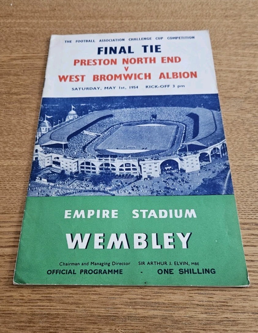 1954 Final Tie Preston North End Vs West Bromwich Albion Football Programme for sale on Ebay