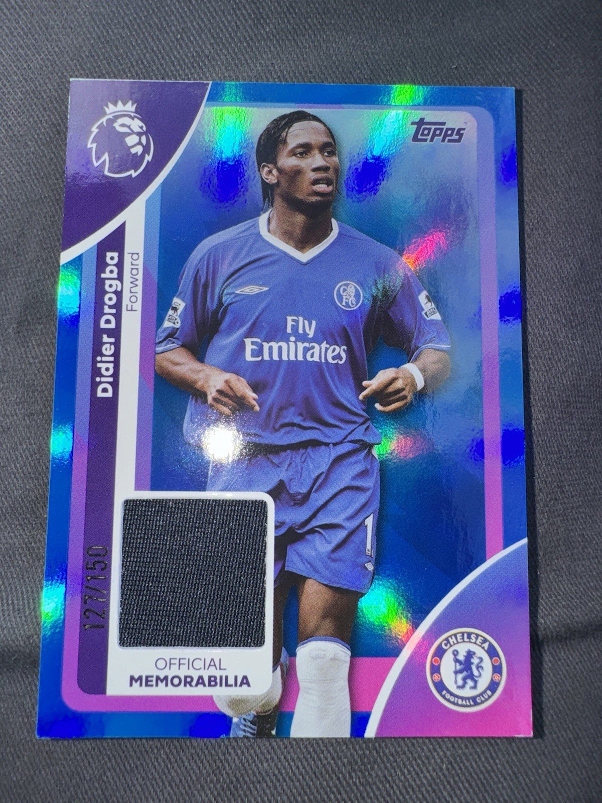 Topps Premier League 2026 Didier Drogba Match worn Relic /150 Chelsea Numbered for sale on Ebay