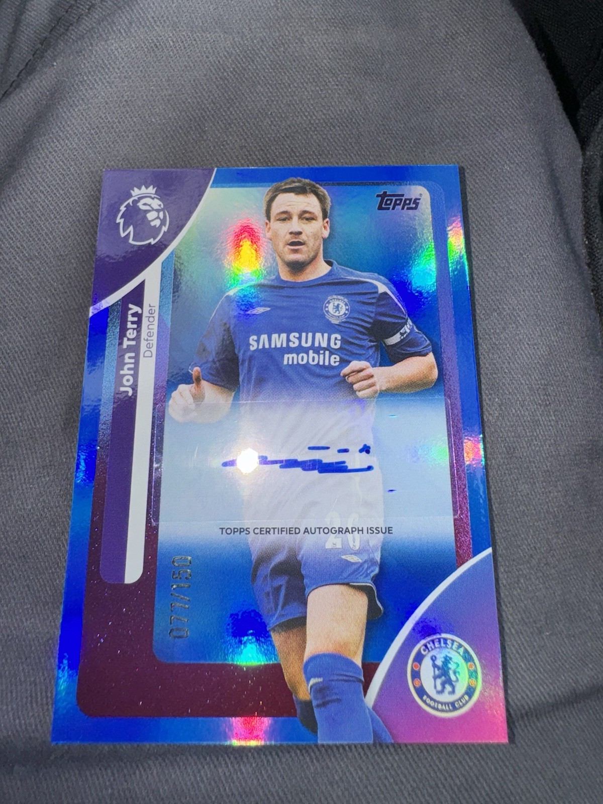2025-26 Topps Premier League John Terry Auto /150 Blue Foil Chelsea Color Match for sale on Ebay